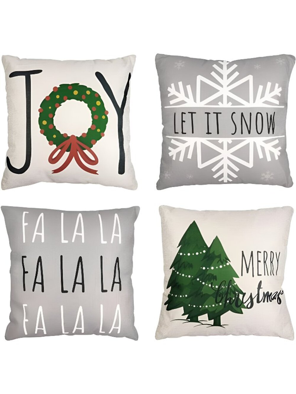 4Pcs Farmhouse Throw Pillow Cover Decorations, 18x18